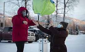  Student Launching Balloon